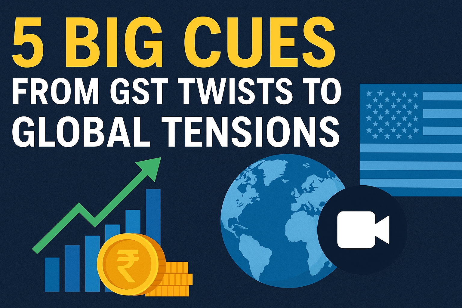 Markets on Edge: 5 Big Cues From GST Twists to Global Tensions