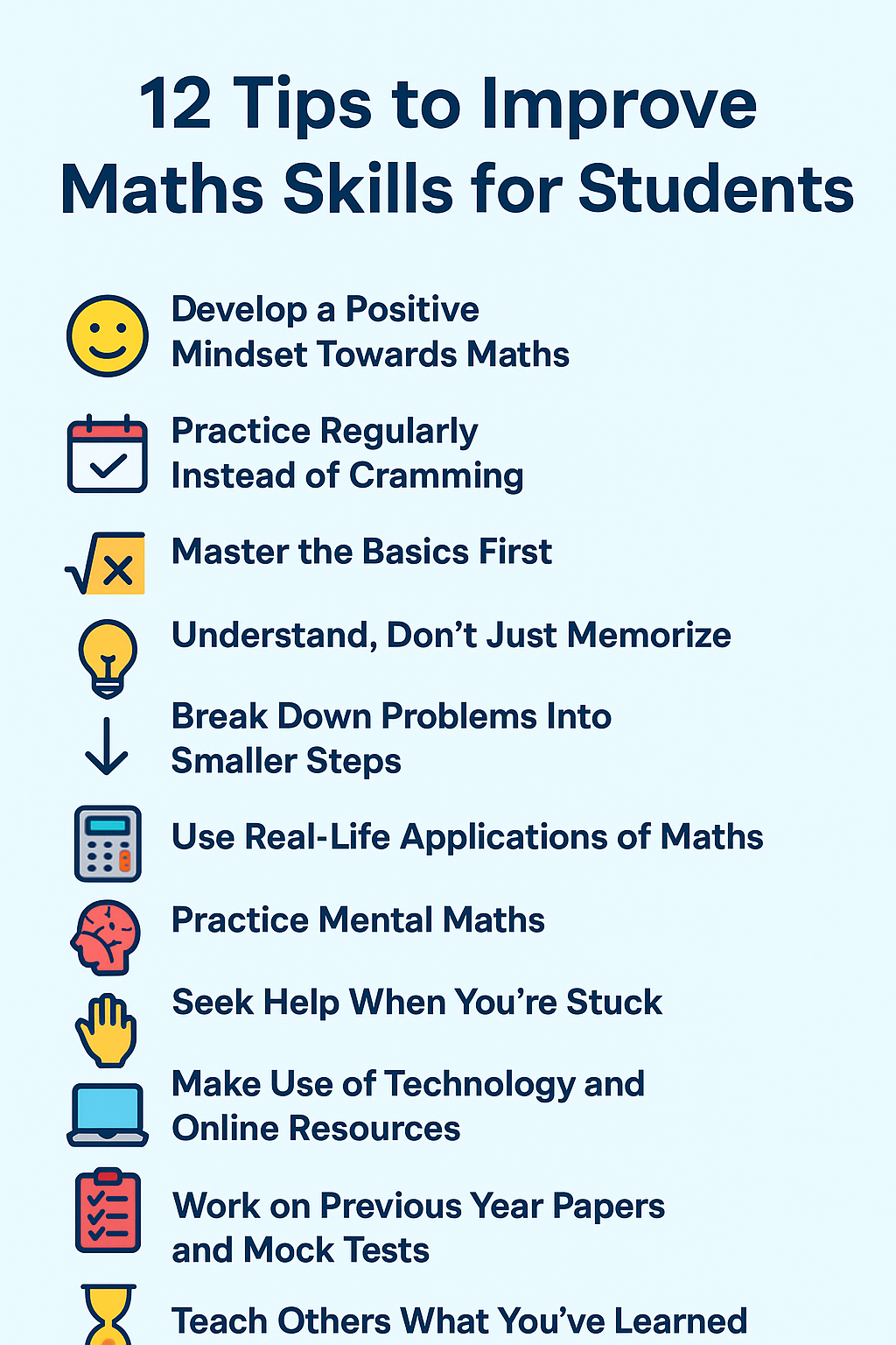 12 Tips to Improve Maths Skills for Students